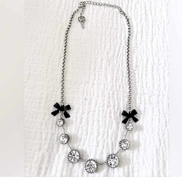 Betsey Johnson Jewelry - 🎀 Betsey Johnson 🎀 Rhinestone Silver and Black Necklace